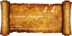 Lindner Leander névjegykártya